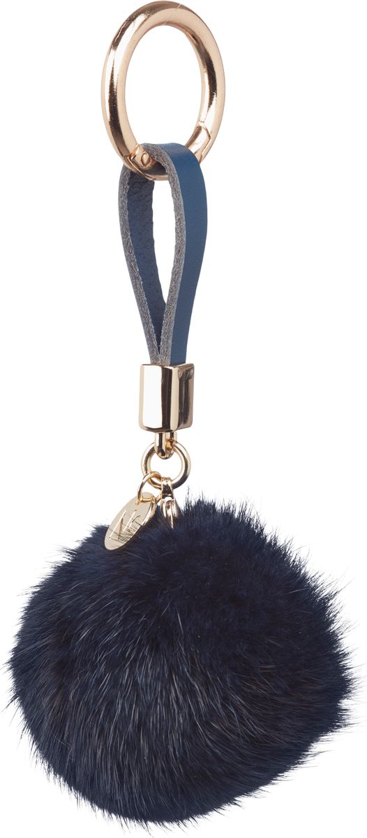 Porte-clés Pompon en vison Marine