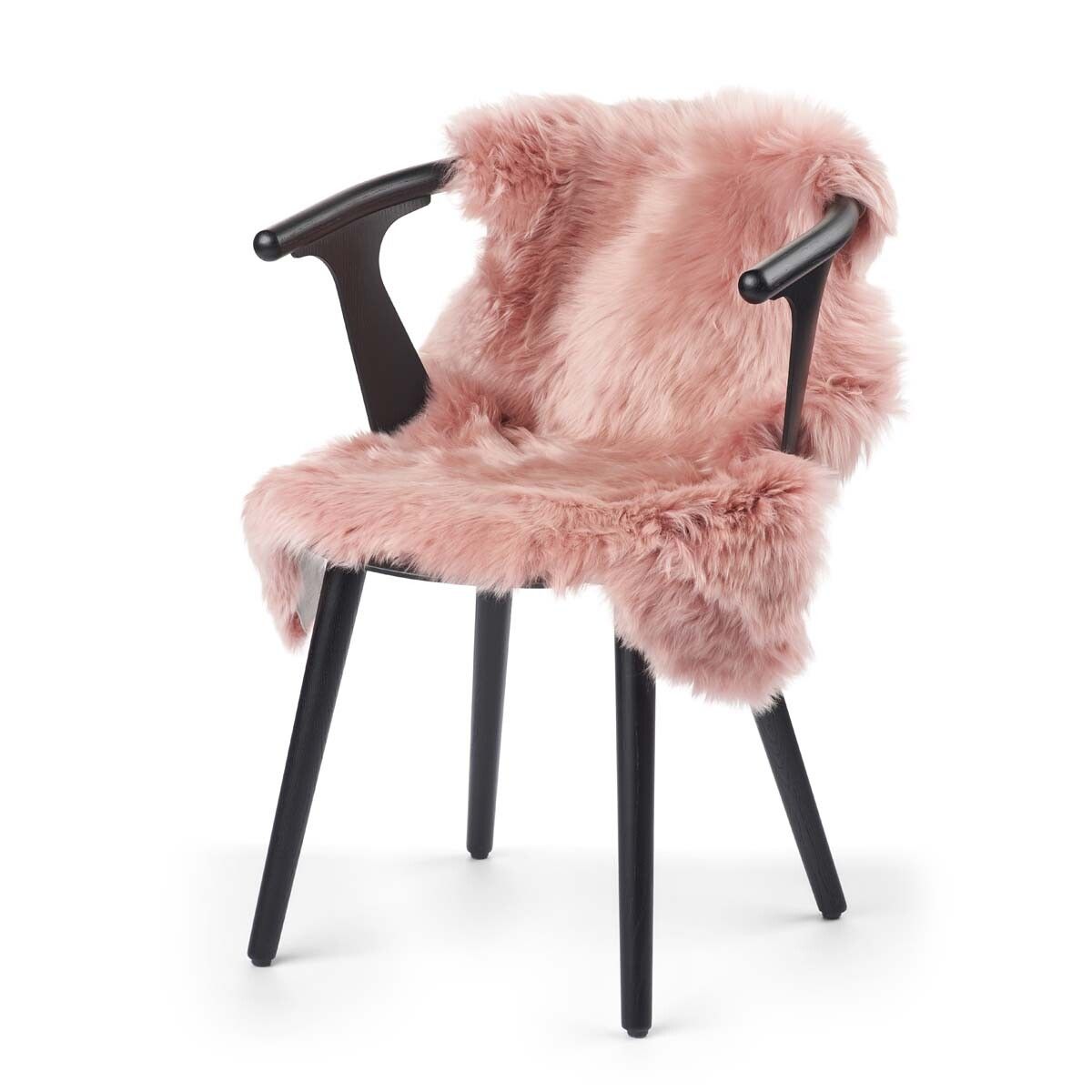 Peau de mouton de Nouvelle-Zélande à laine longue 90 cm Rose