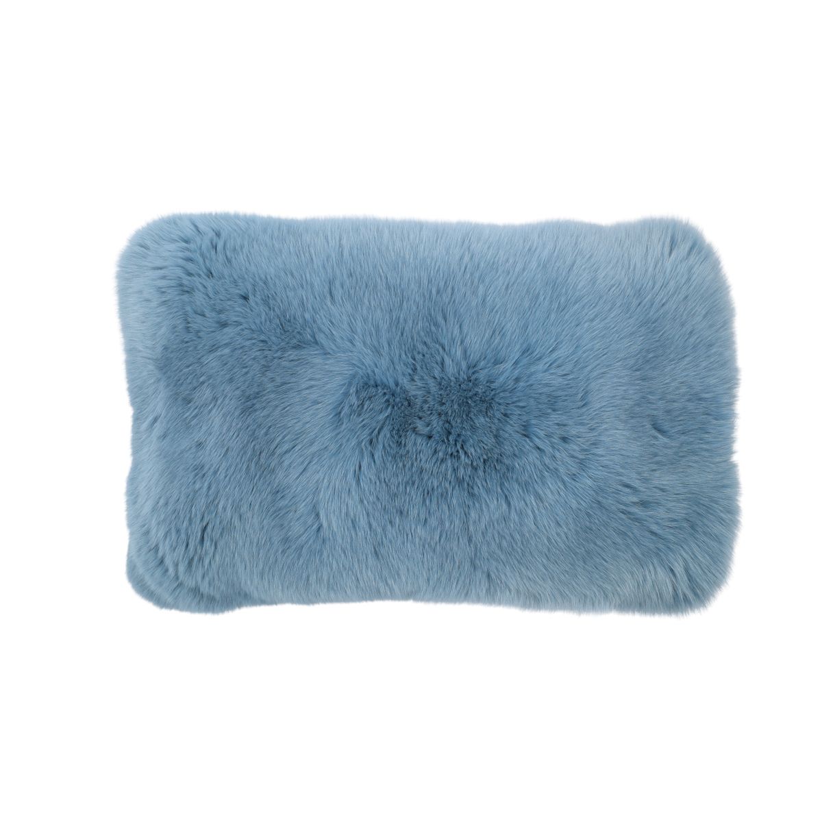 Coussin Premium en Renard | Dos en Cachemire | Norvège | Bleu Ciel | 48x30 cm