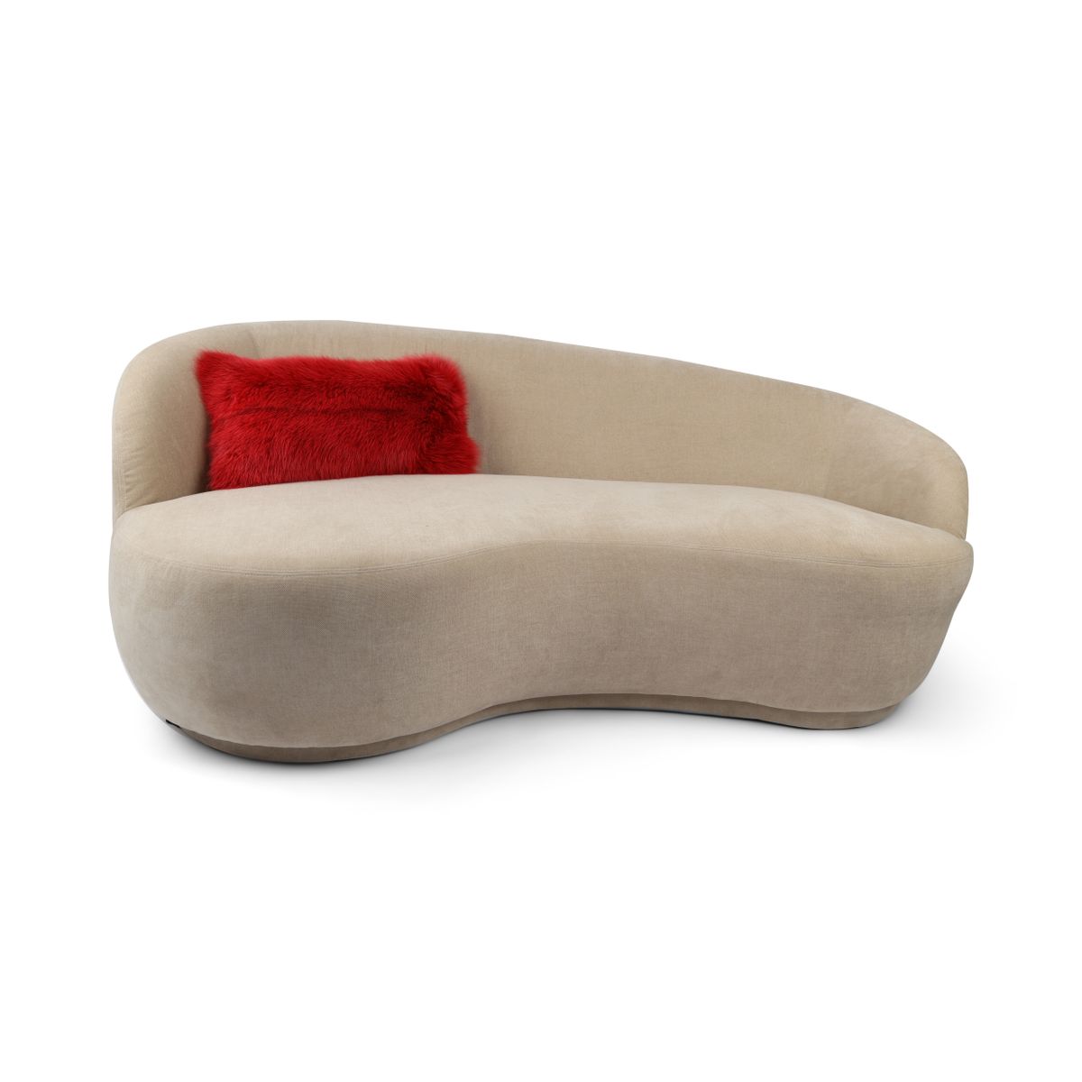 Coussin Premium en Renard | Dos en Cachemire | Norvège | Rouge | 55x28 cm