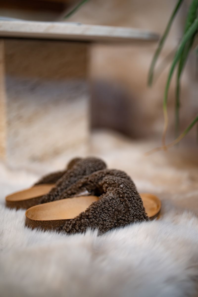 Chausson croisé Lilly Taupe