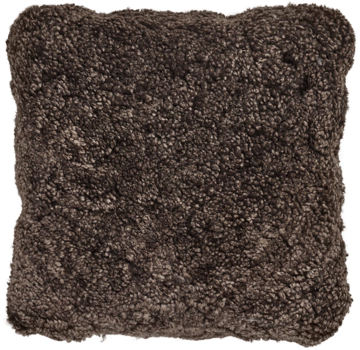 Coussin en laine courte de mouton Cappuccino