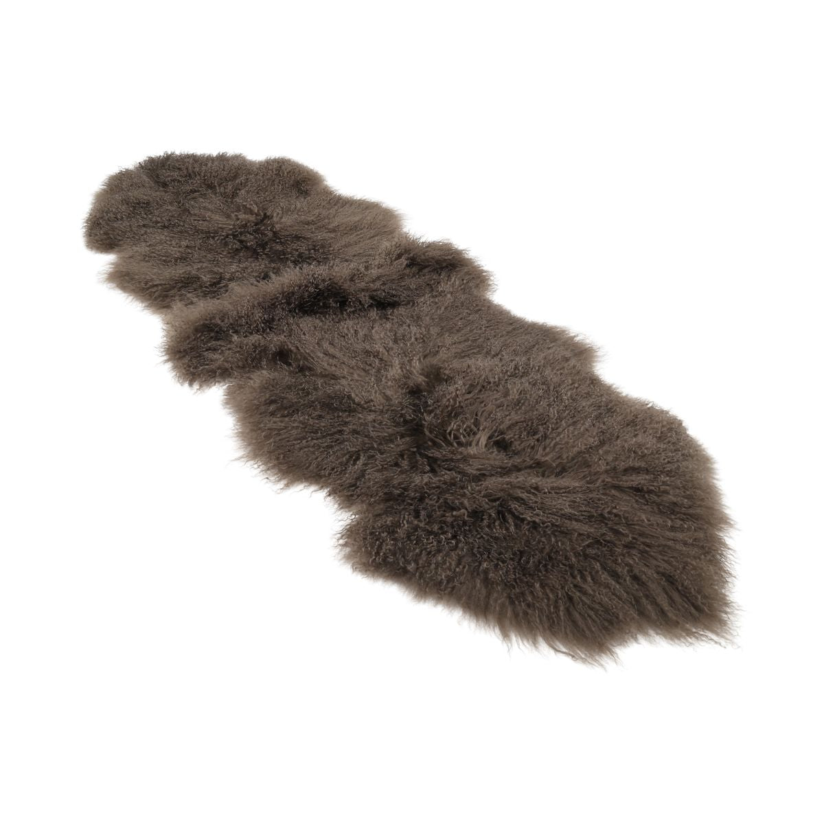 Peau de mouton tibétaine double | 150 × 55 cm Taupe