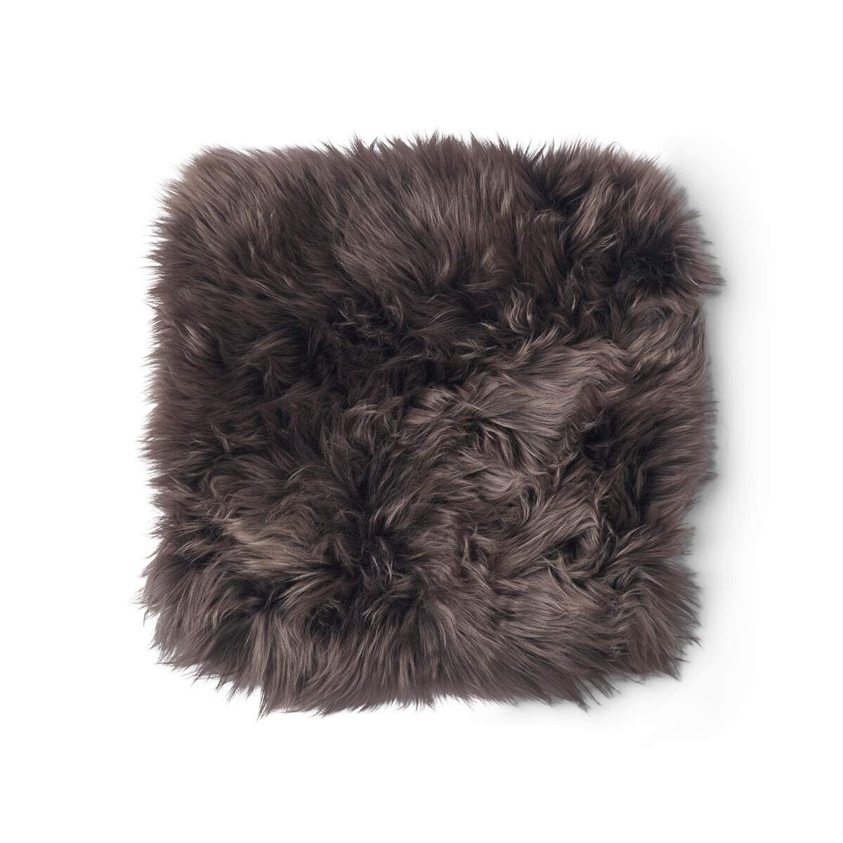 Dessus de siège en peau de mouton | Laine longue | Zéro déchet Noyer