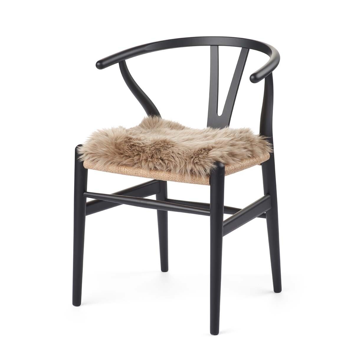 Calf Leather Seat Cover | Ø38 cm Taupe