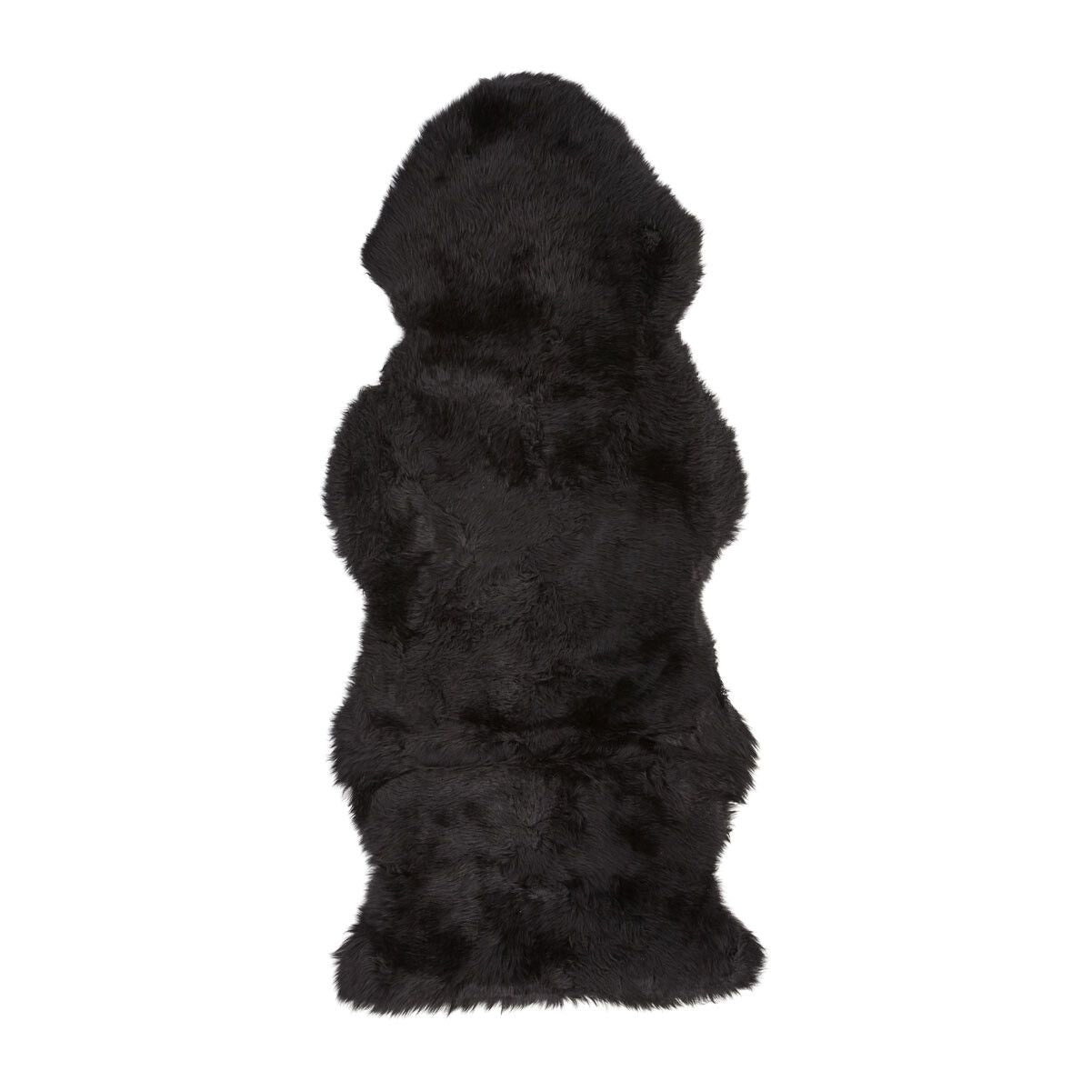 Peau de mouton de Nouvelle-Zélande à laine longue 135 cm Noir