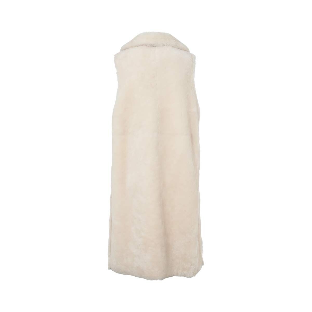Gilet Raelynn Cuir brun/ivoire