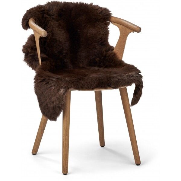 Peau de mouton d’Angleterre | 90-100 cm Brun foncé naturel
