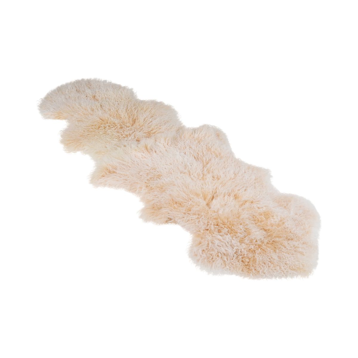 Peau de mouton tibétaine double | 150 × 55 cm Lever de soleil arctique
