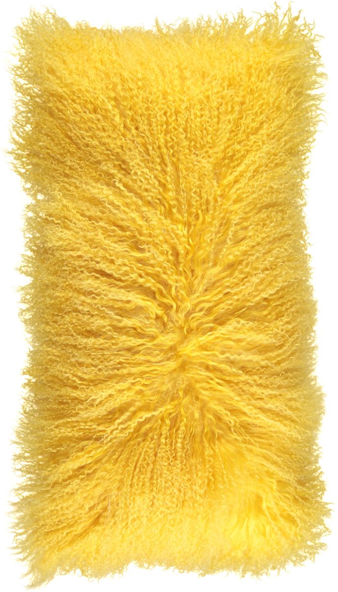 Coussin bouclé Citron