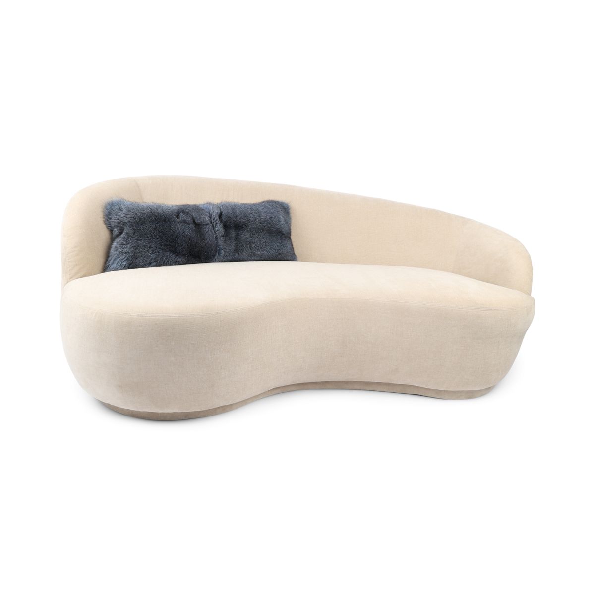 Coussin Premium en Renard | Dos en Cachemire | Norvège | Bleu | 76x25 cm