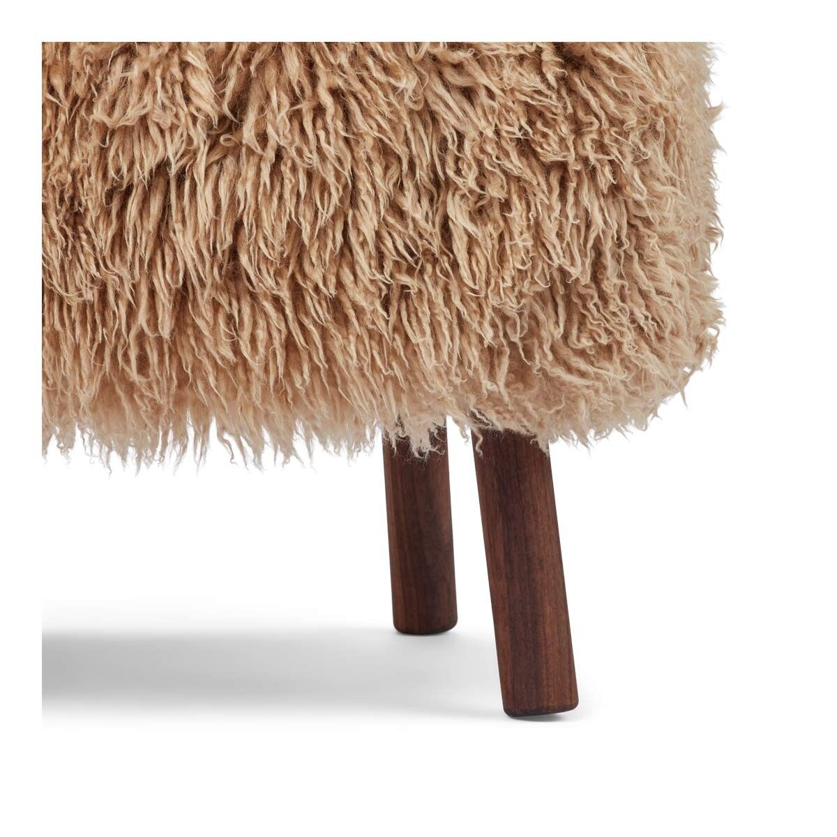 Repose-pieds Emily | Peau de mouton  | Laine courte Miel
