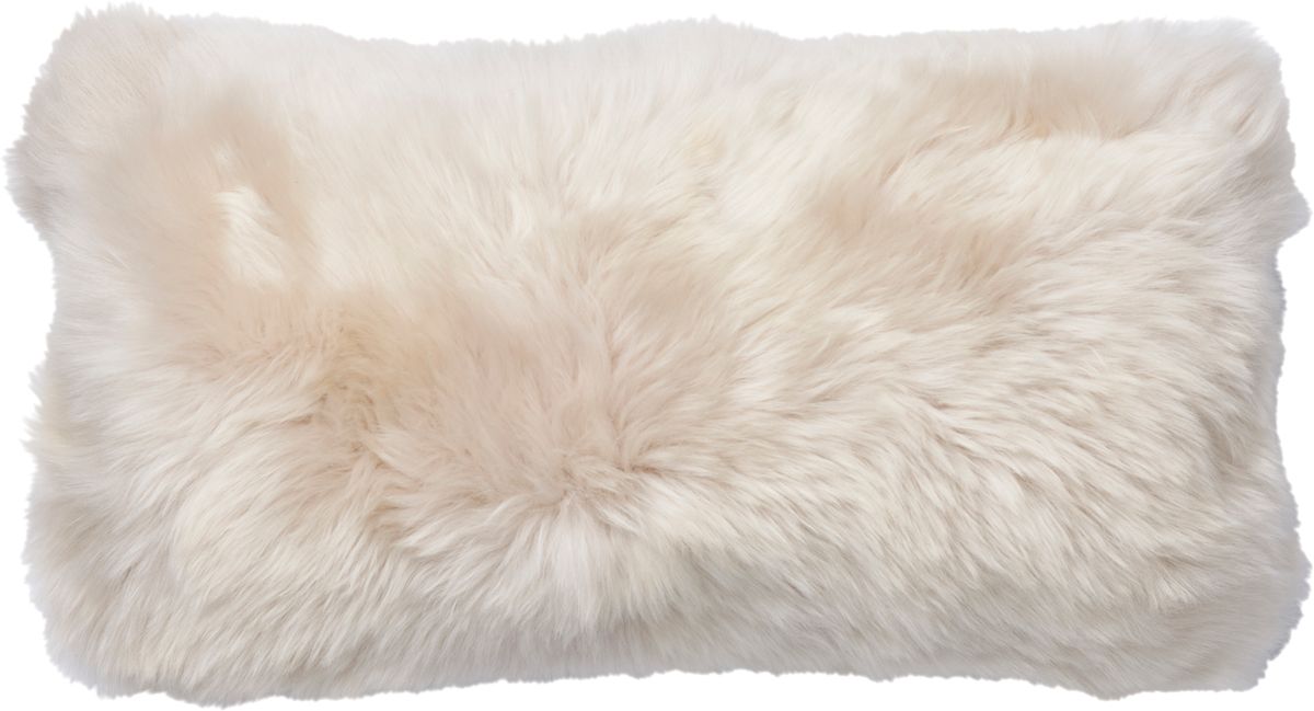Coussin en peau de mouton longue laine Linge