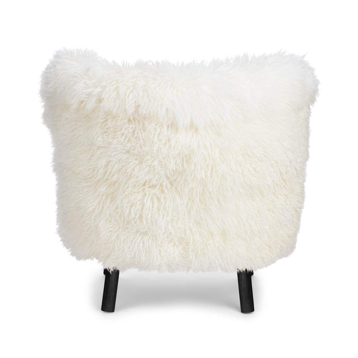 Fauteuil lounge Emily | Laine courte Blanche-Neige