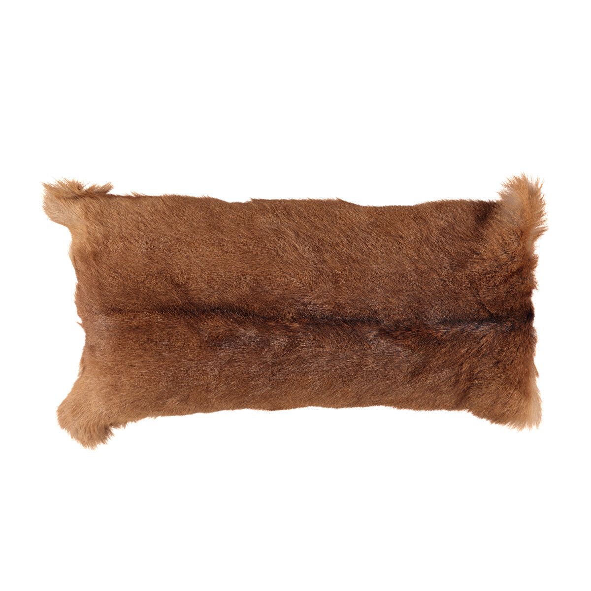 Coussin en peau de chèvre Marron Foncé