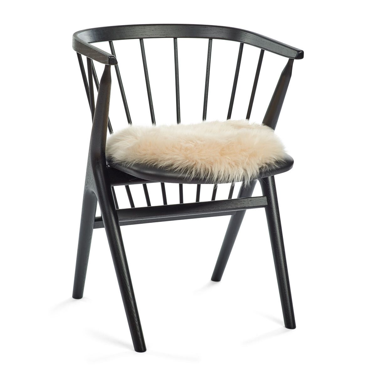 Dessus de siège en peau de mouton | Laine longue | Ø38 cm Miel Léger