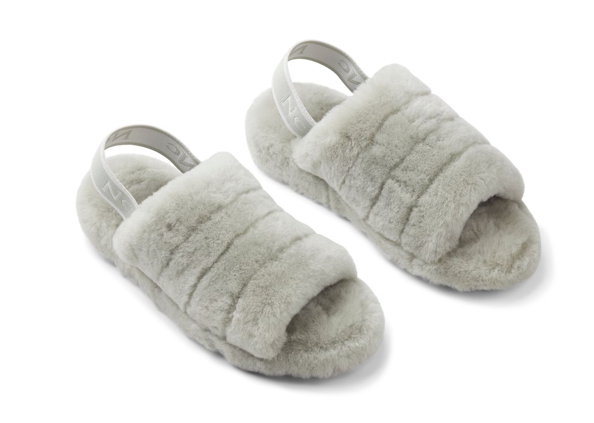 Chausson bouclé duveteux Menthe