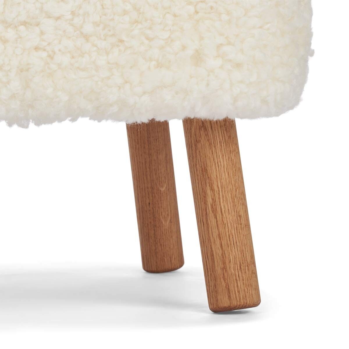 Fauteuil lounge Emily | Laine courte Ivoire