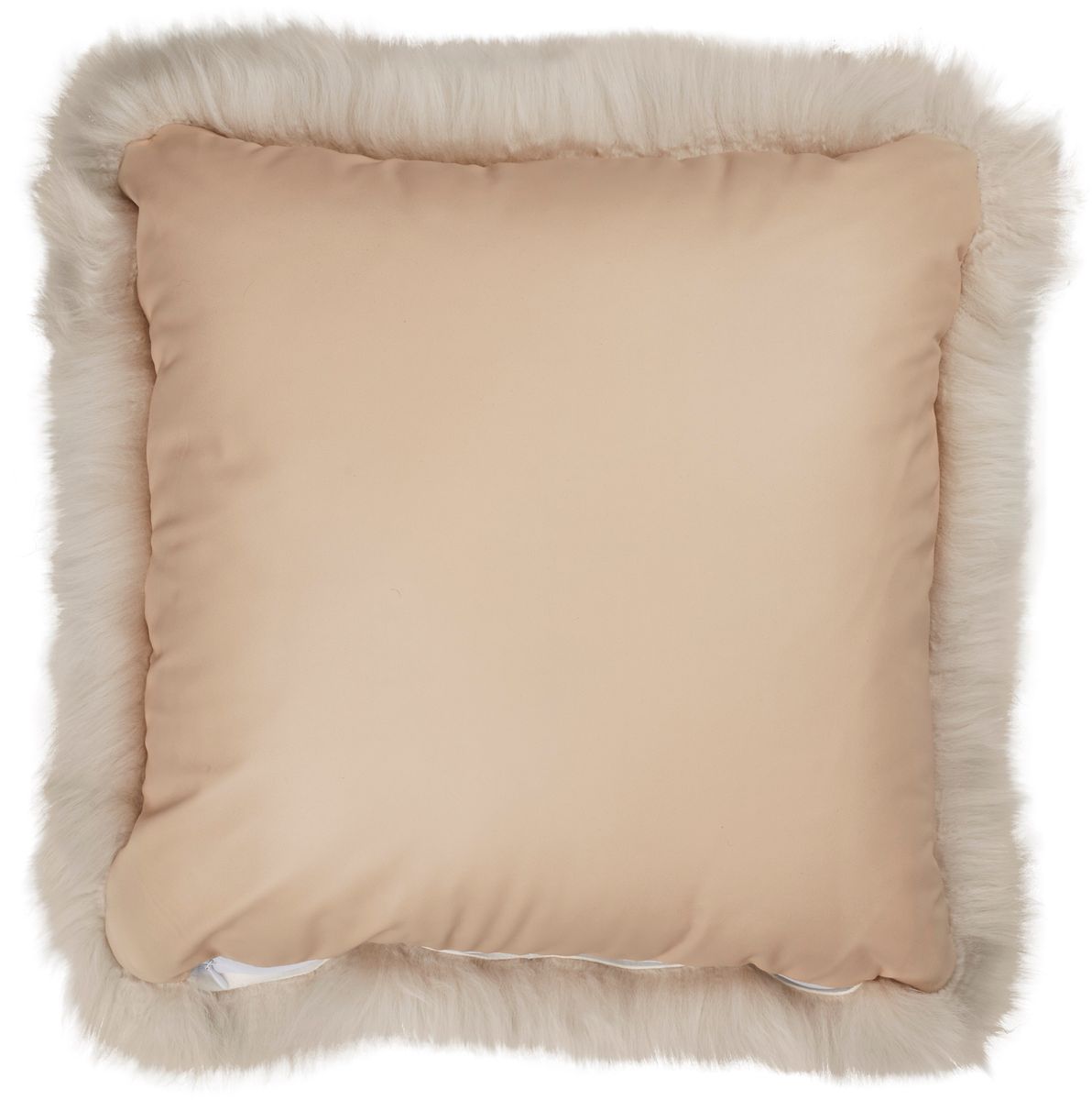 Coussin en peau de mouton longue laine Linge
