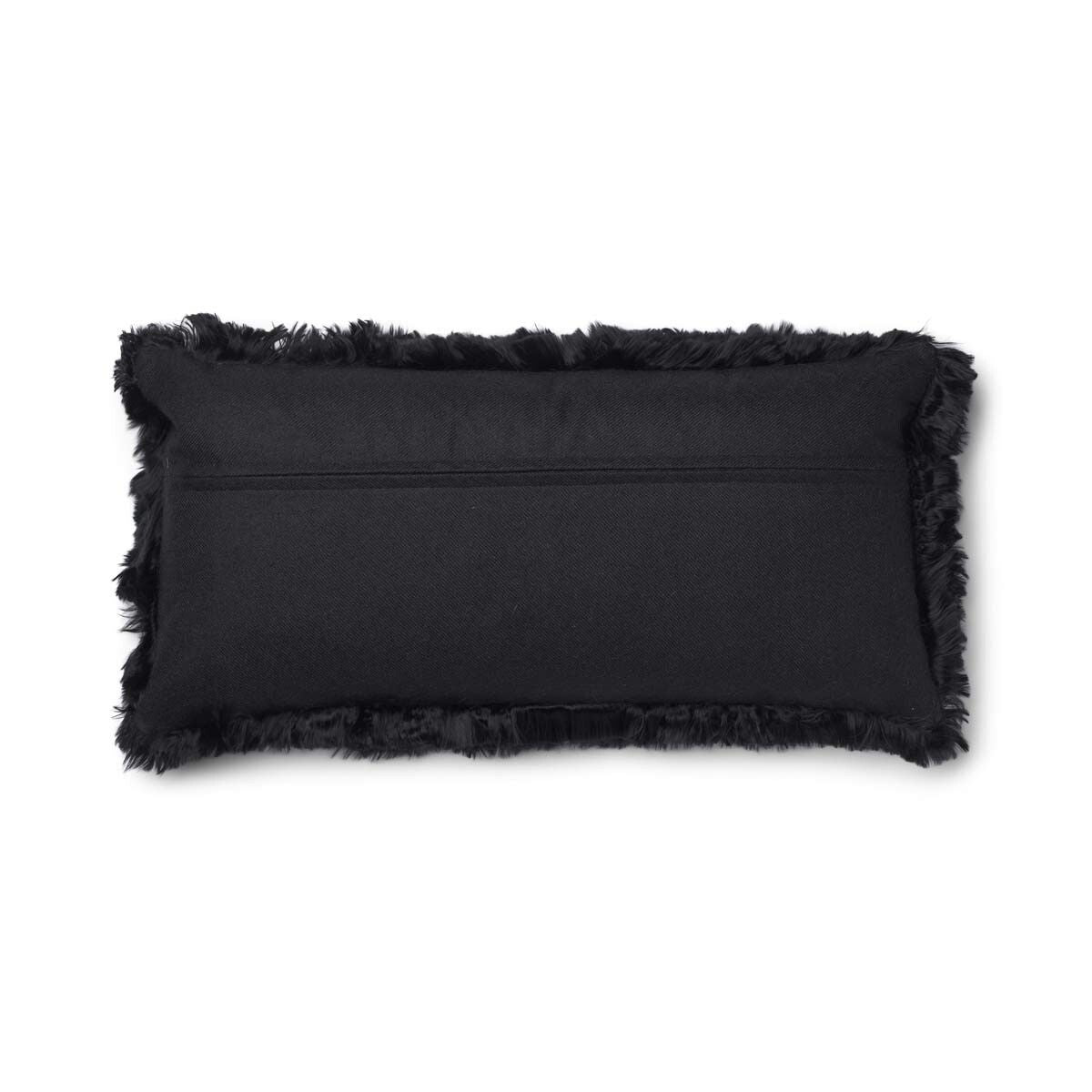 Coussin en alpaga Noir