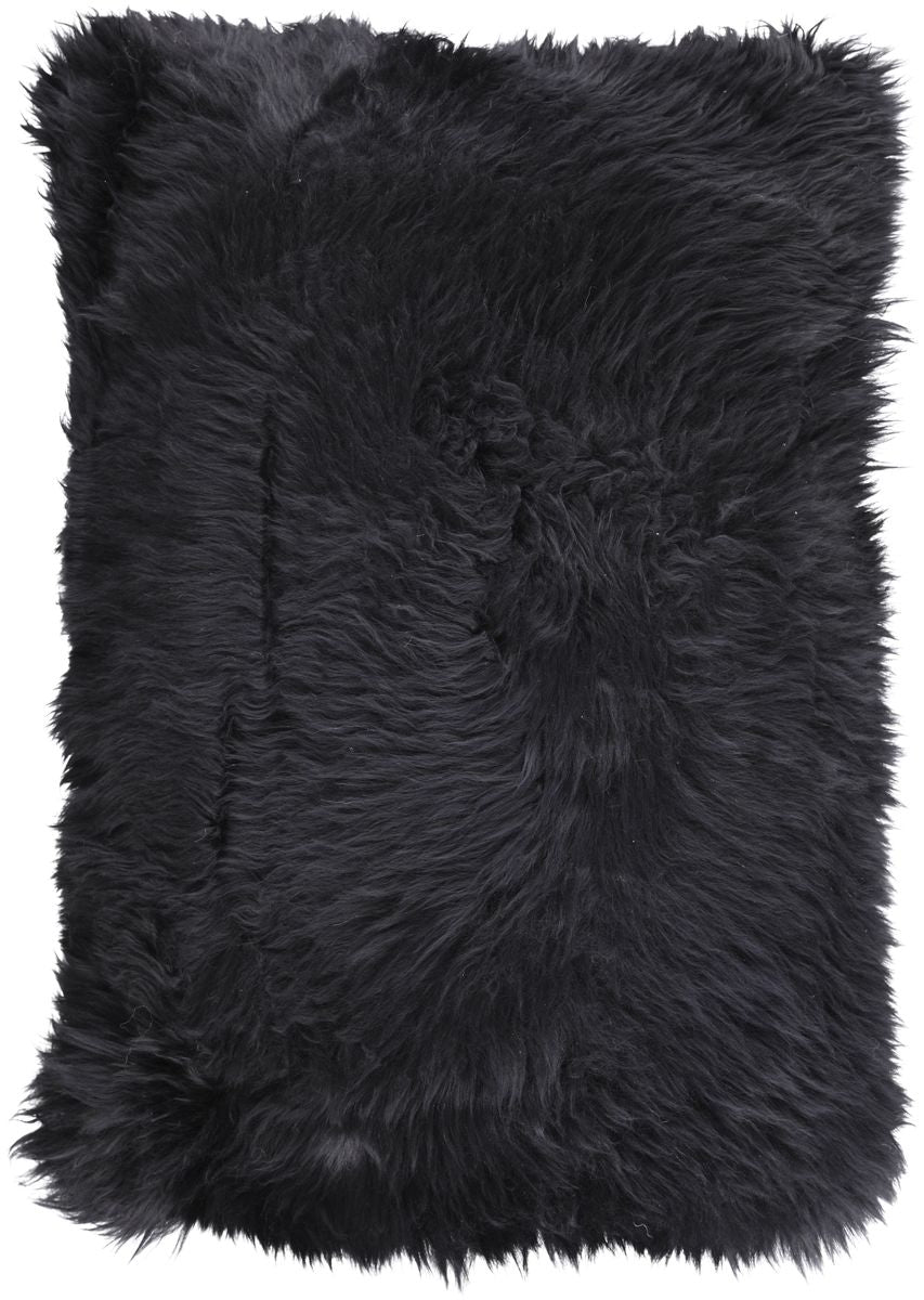 Coussin en peau de mouton longue laine