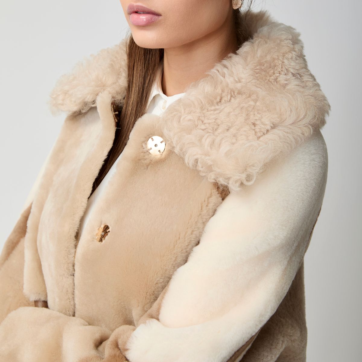 Veste Anika Beige/Marron