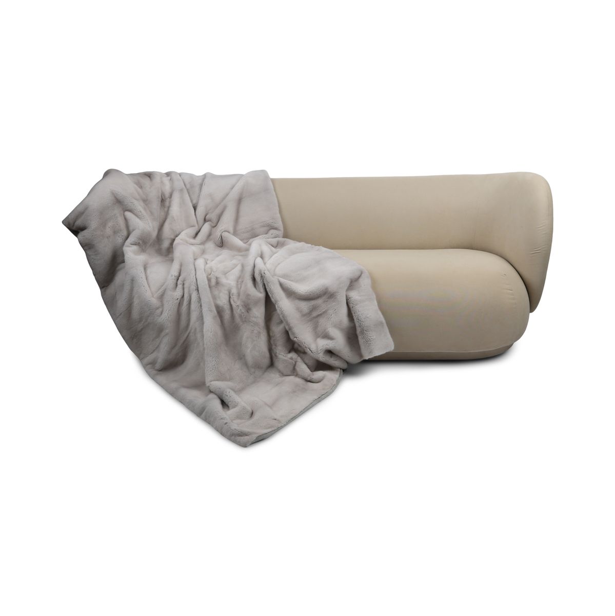 Plaid Vison | Doublure Cachemire | Croisé Perle | 190x130 cm