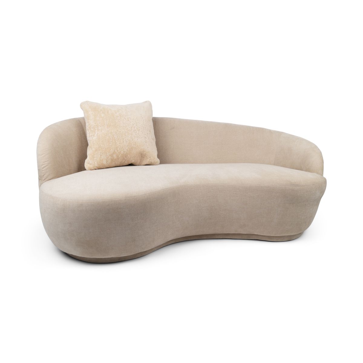 Coussin premium en peau de mouton | Poils longs | Nouvelle-Zélande | Double face Beige