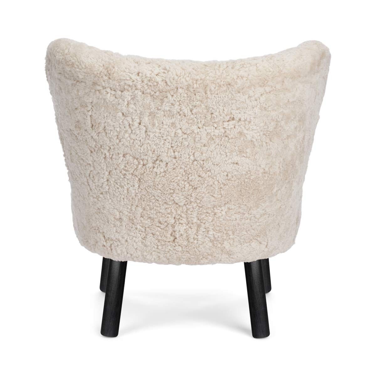 Fauteuil lounge Emily | Laine courte Perle