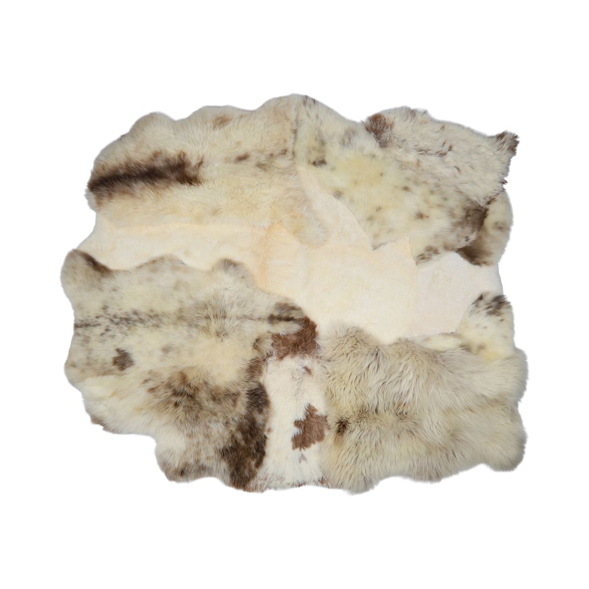 Peau de mouton multicouche en fibres naturelles, laine longue/laine courte