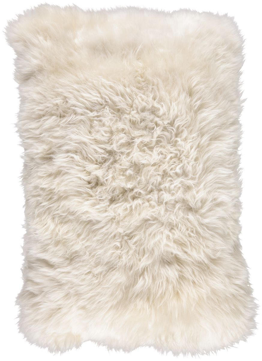 Coussin en peau de mouton longue laine Linge
