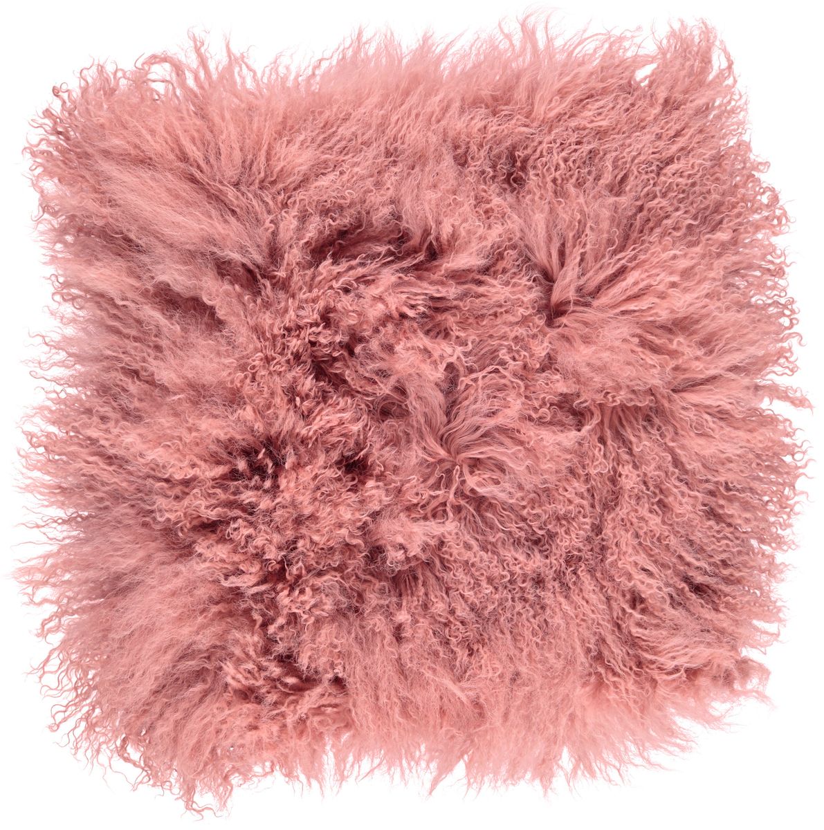 Coussin bouclé Vieille Rose
