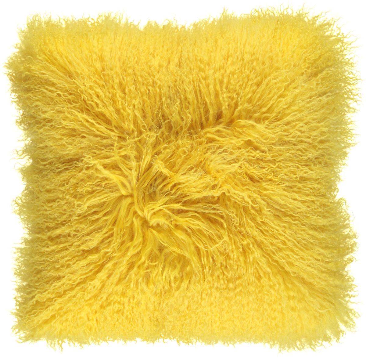 Coussin bouclé Citron