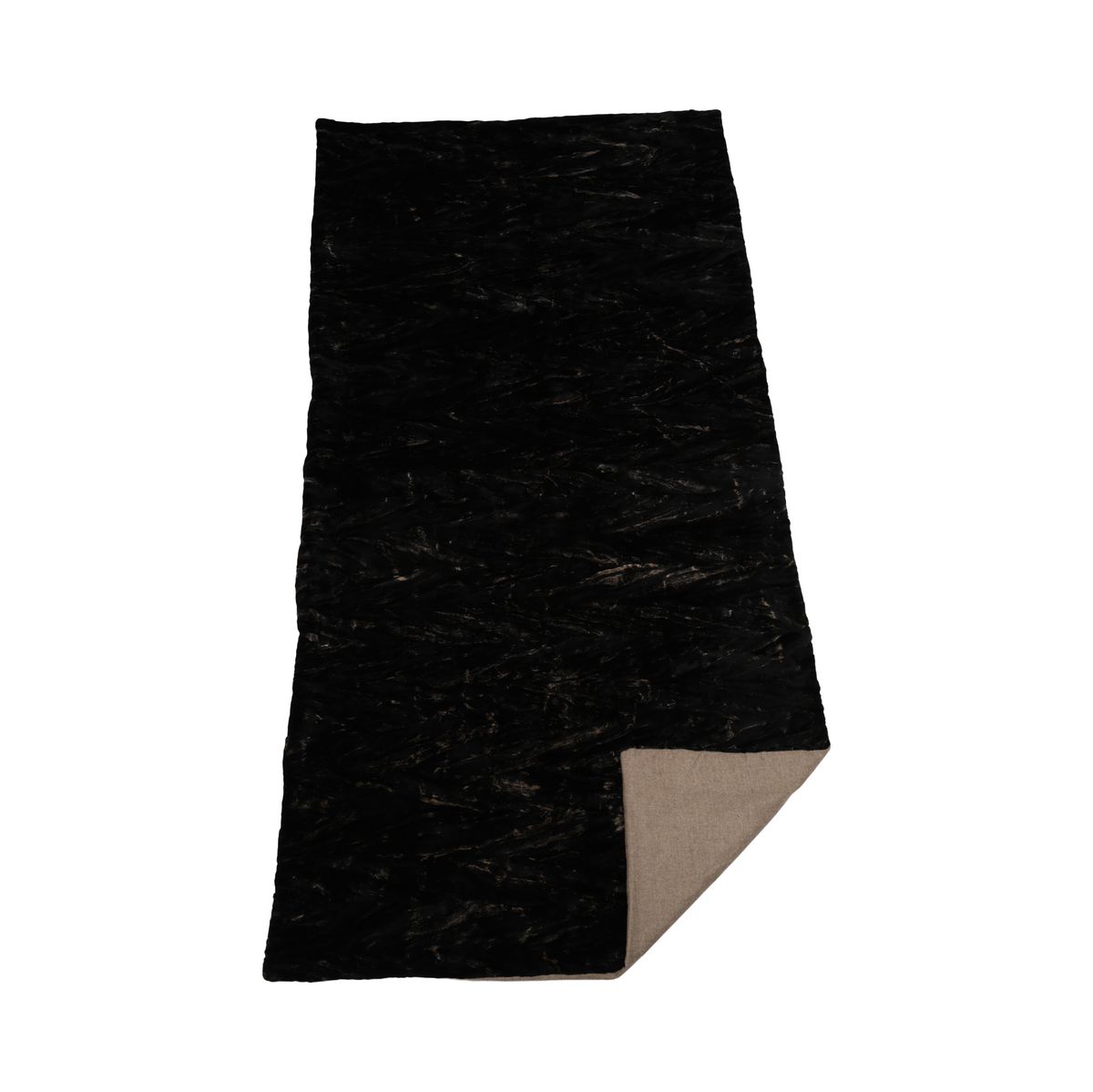 Plaid en Vison | Doublure en Cachemire | Blacky | 105x205 cm