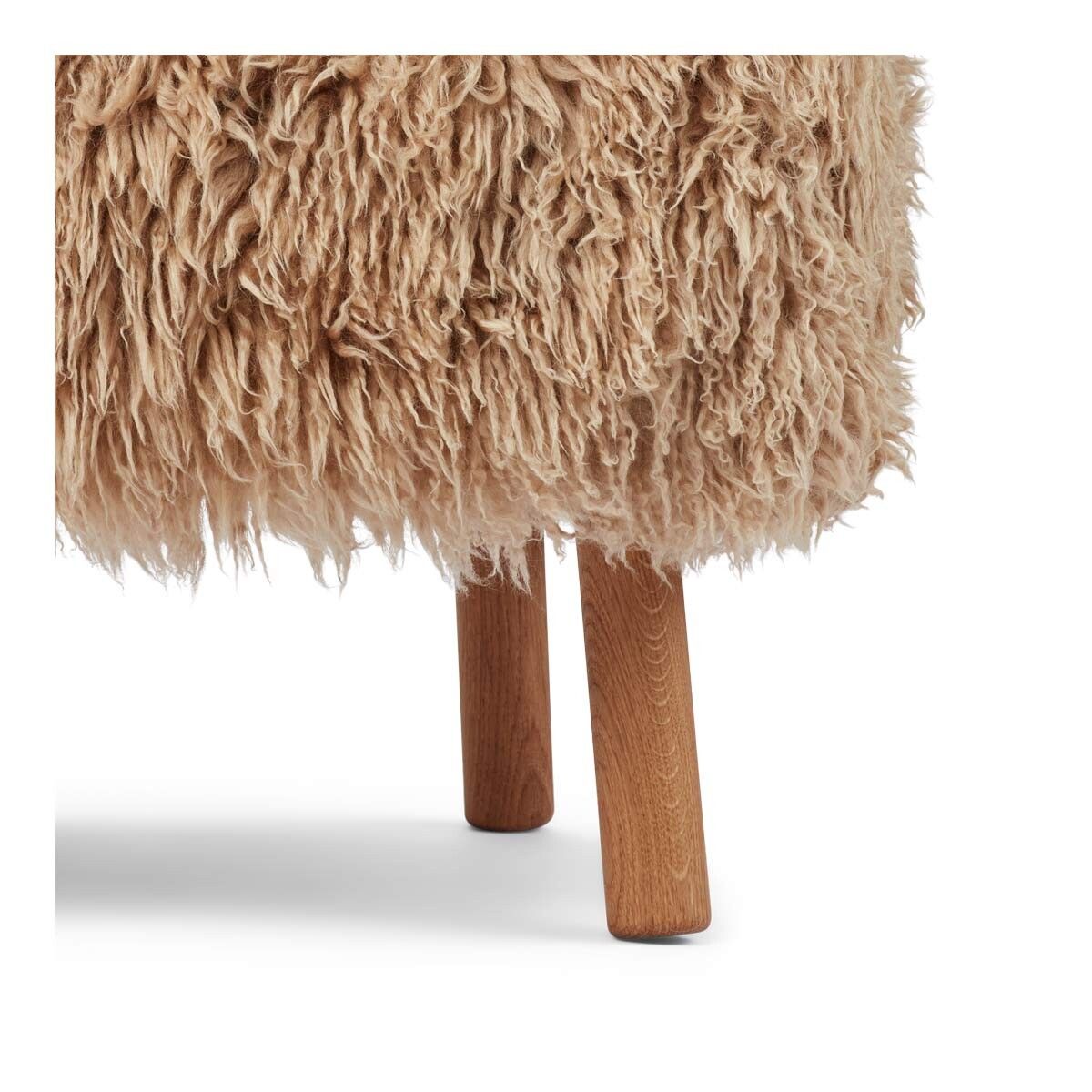 Repose-pieds Emily | Peau de mouton  | Laine courte Miel