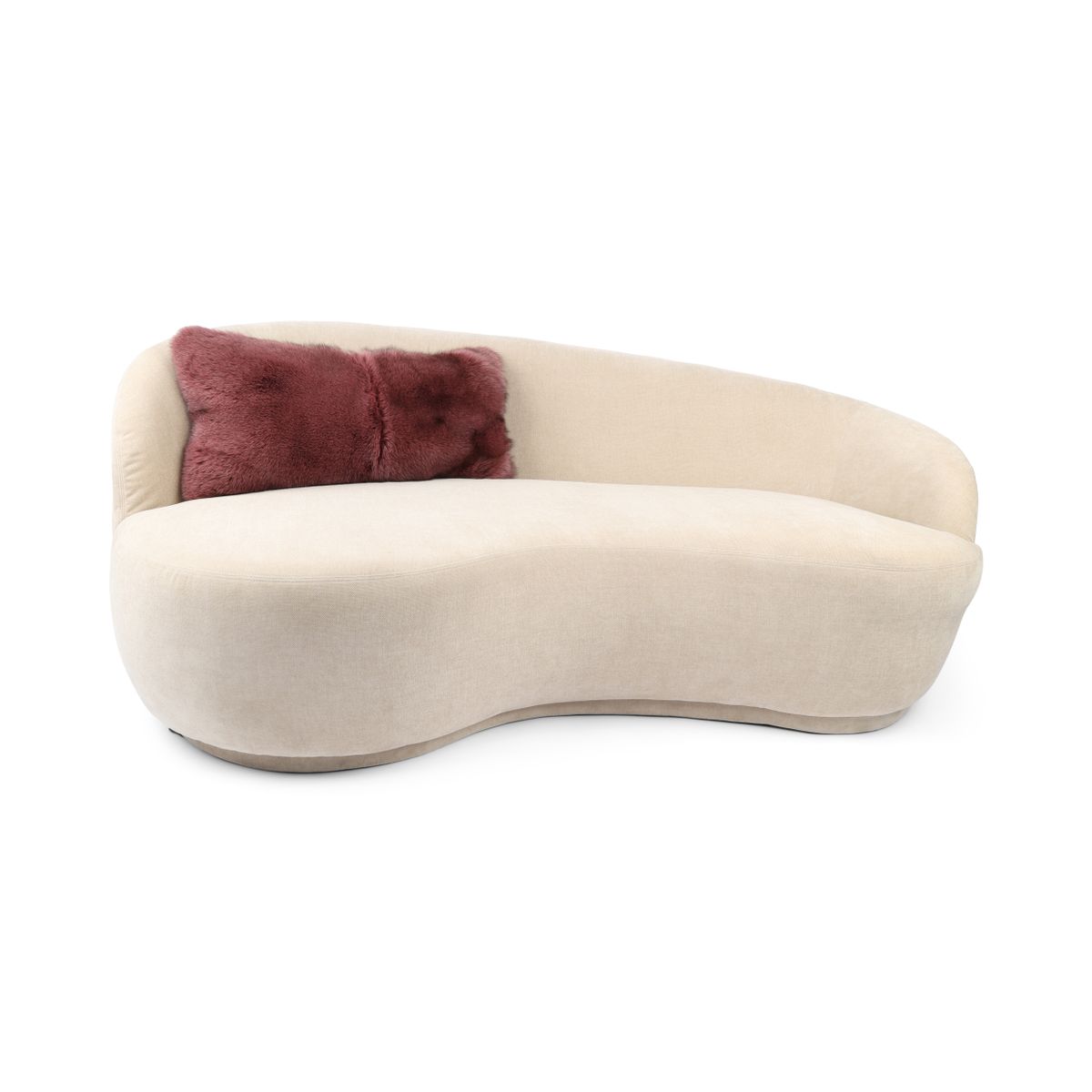 Coussin Premium en Renard | Dos en Cachemire | Norvège | Violet | 68x34 cm