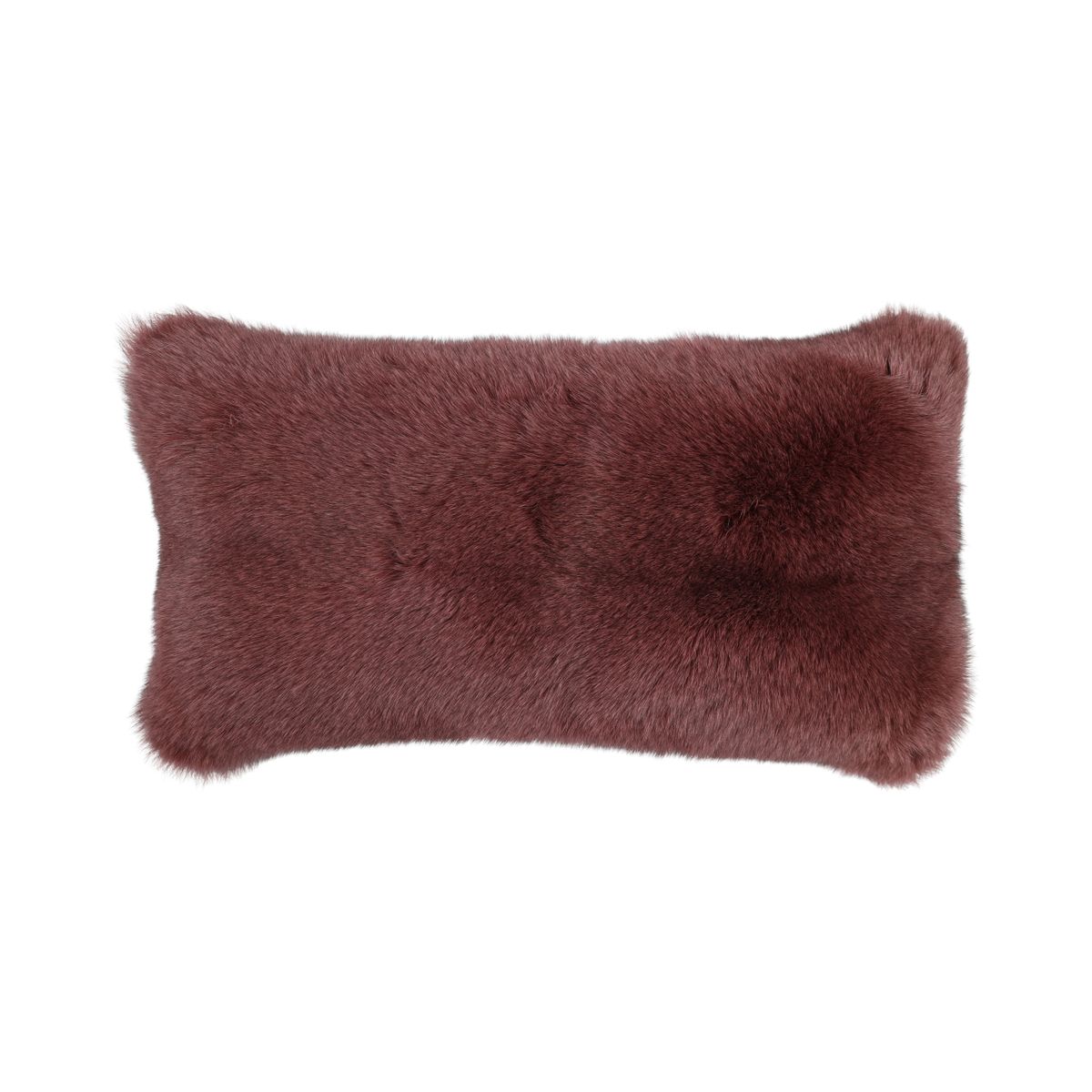 Coussin Premium en Fourrure de Renard | Dos en Cachemire | Norvège | Violet | 56x30 cm