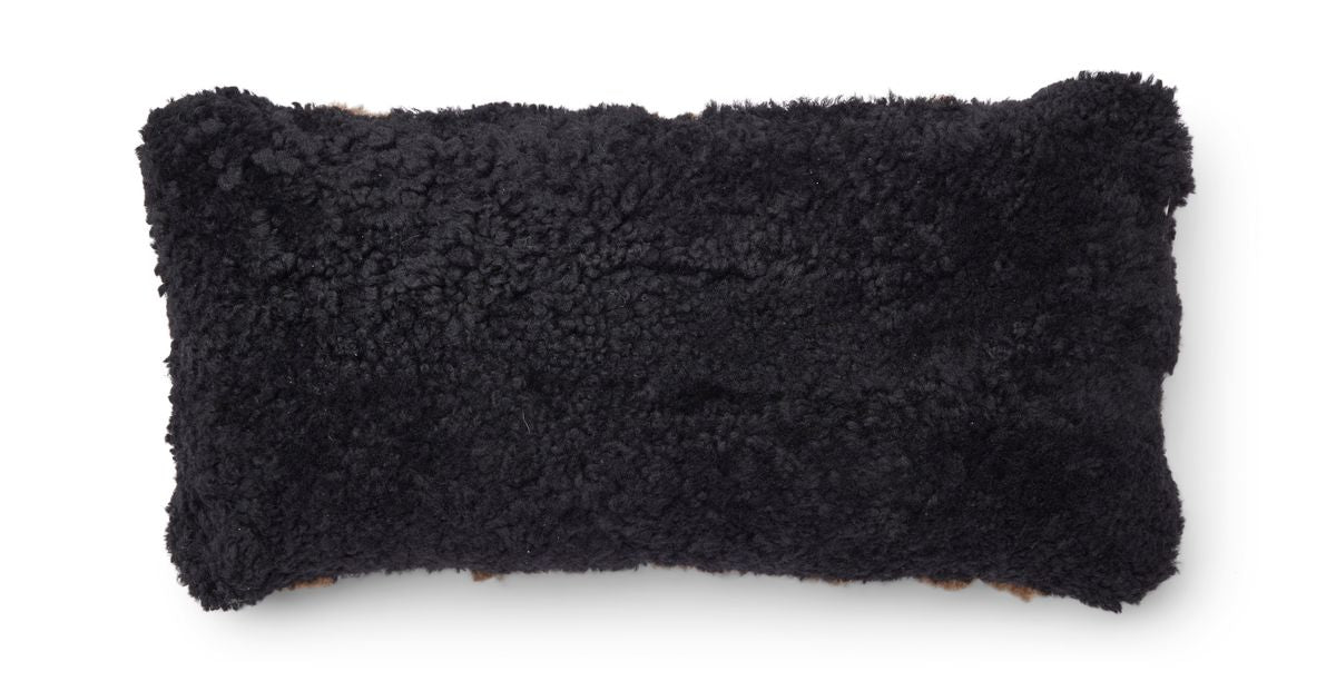 Coussin zébré Taupe/Noir