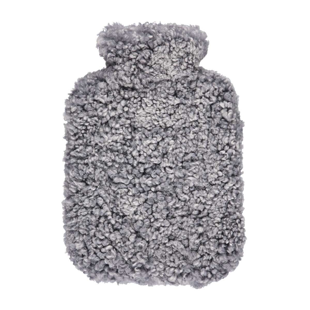 Bouillotte habillée de peau de mouton Gris Léger