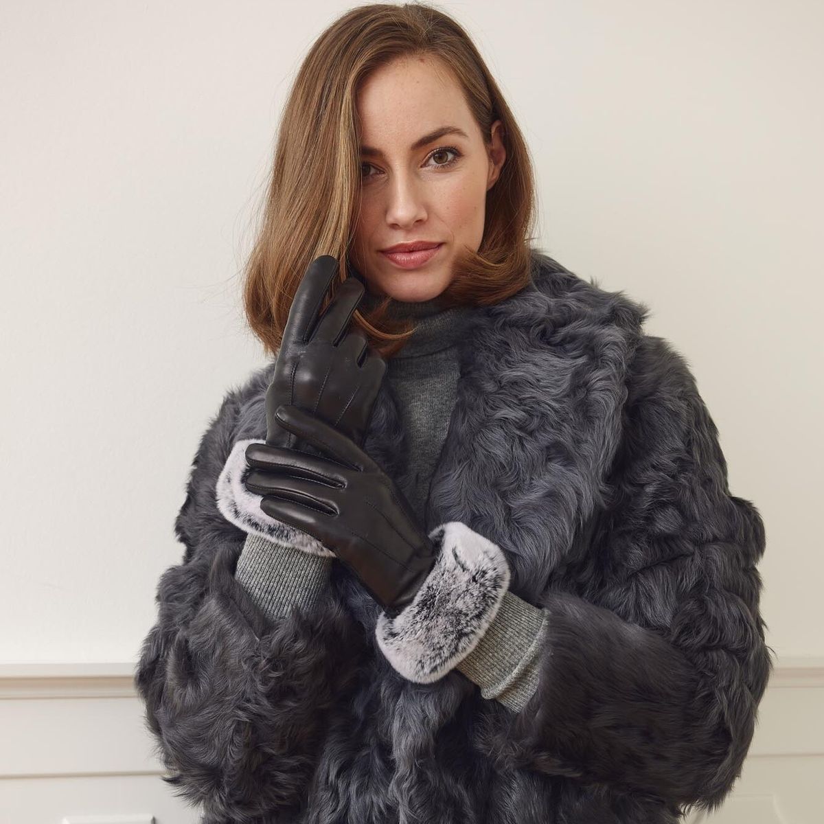 Gants Kassandra Noir/Neige