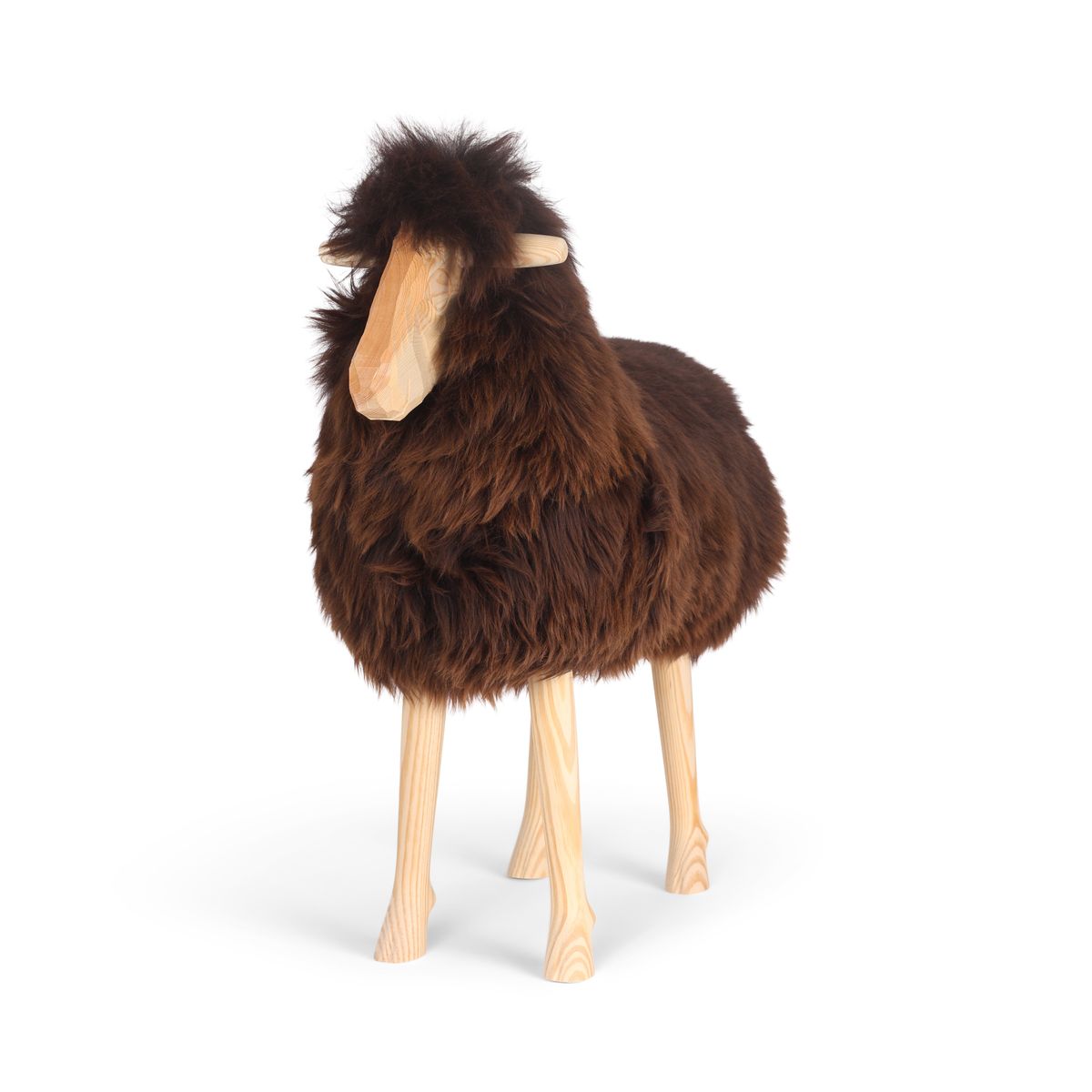 Mouton décoratif debout Signature | Grand Marron Naturel