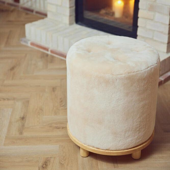 Tabouret Simon en Moccasin Châtaigne
