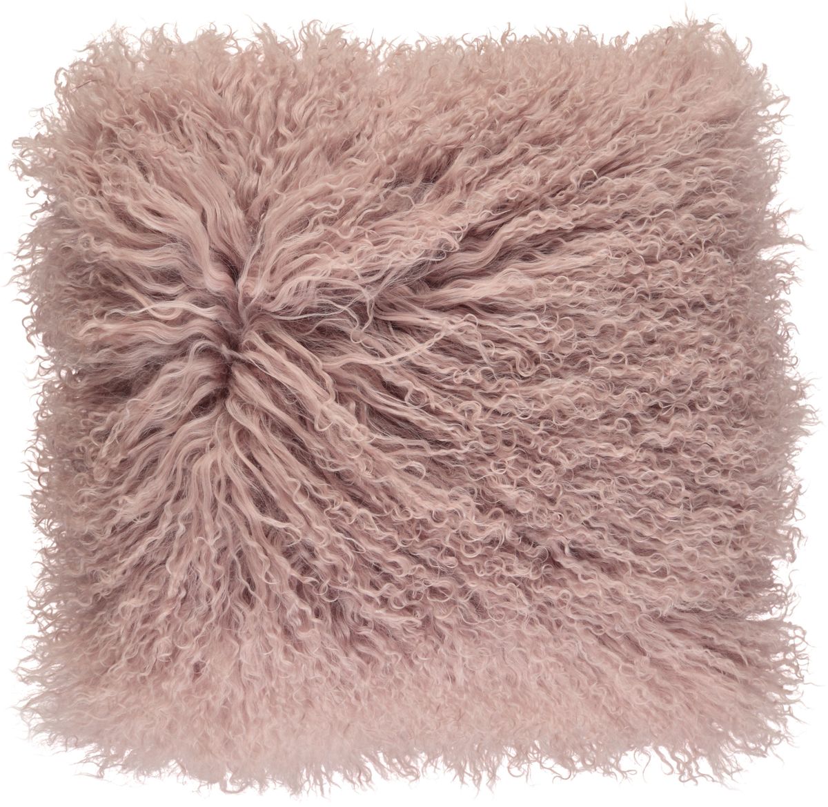 Coussin bouclé Rose