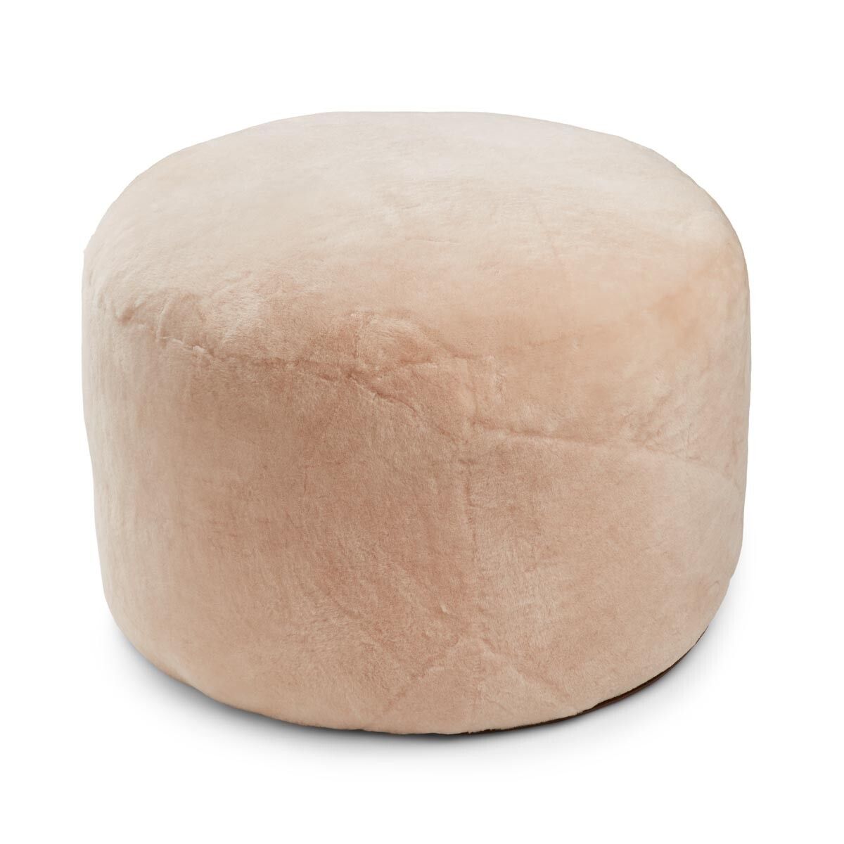Pouf rond en mocassin Châtaigne