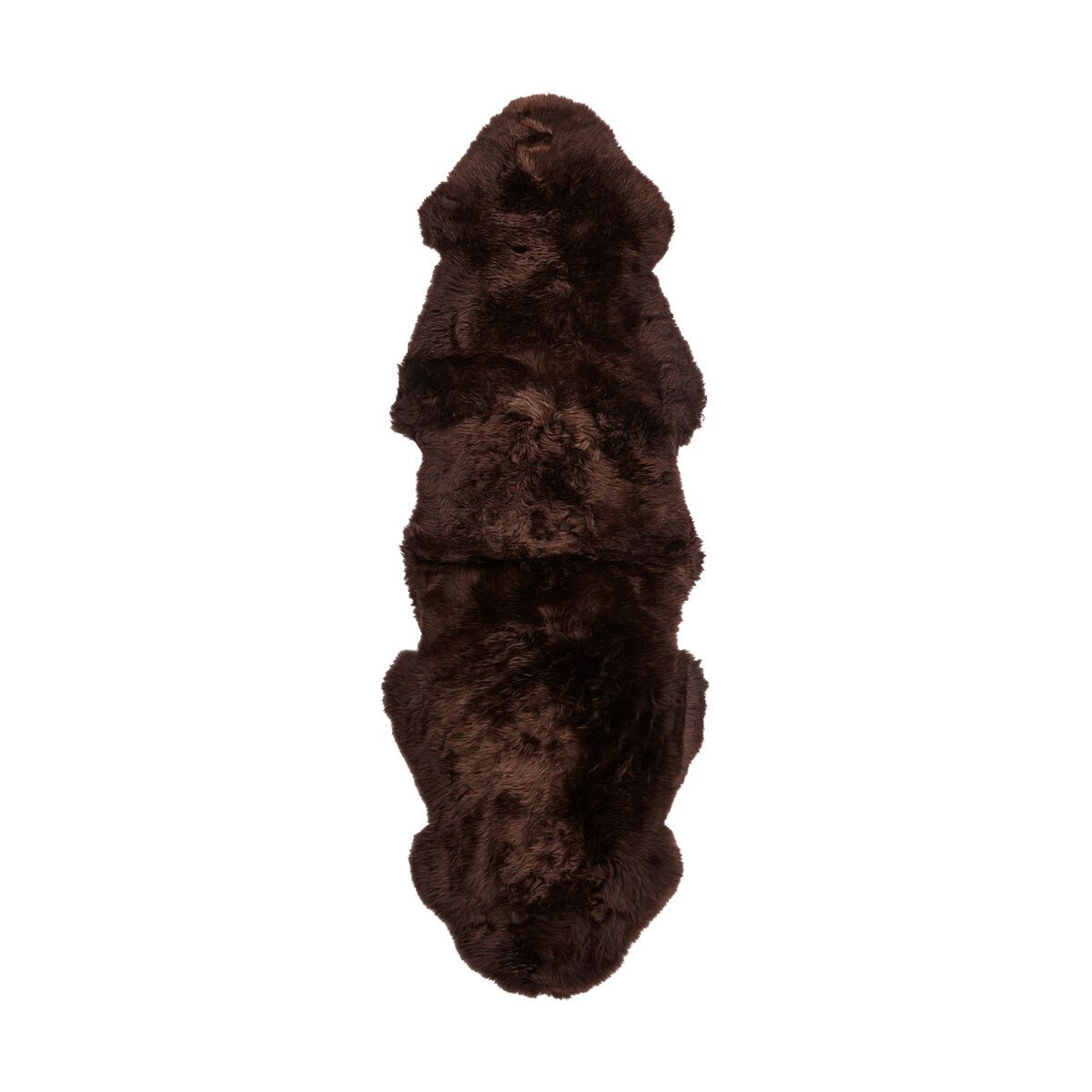 Peau de mouton de Nouvelle-Zélande à laine longue 180 cm Chocolat