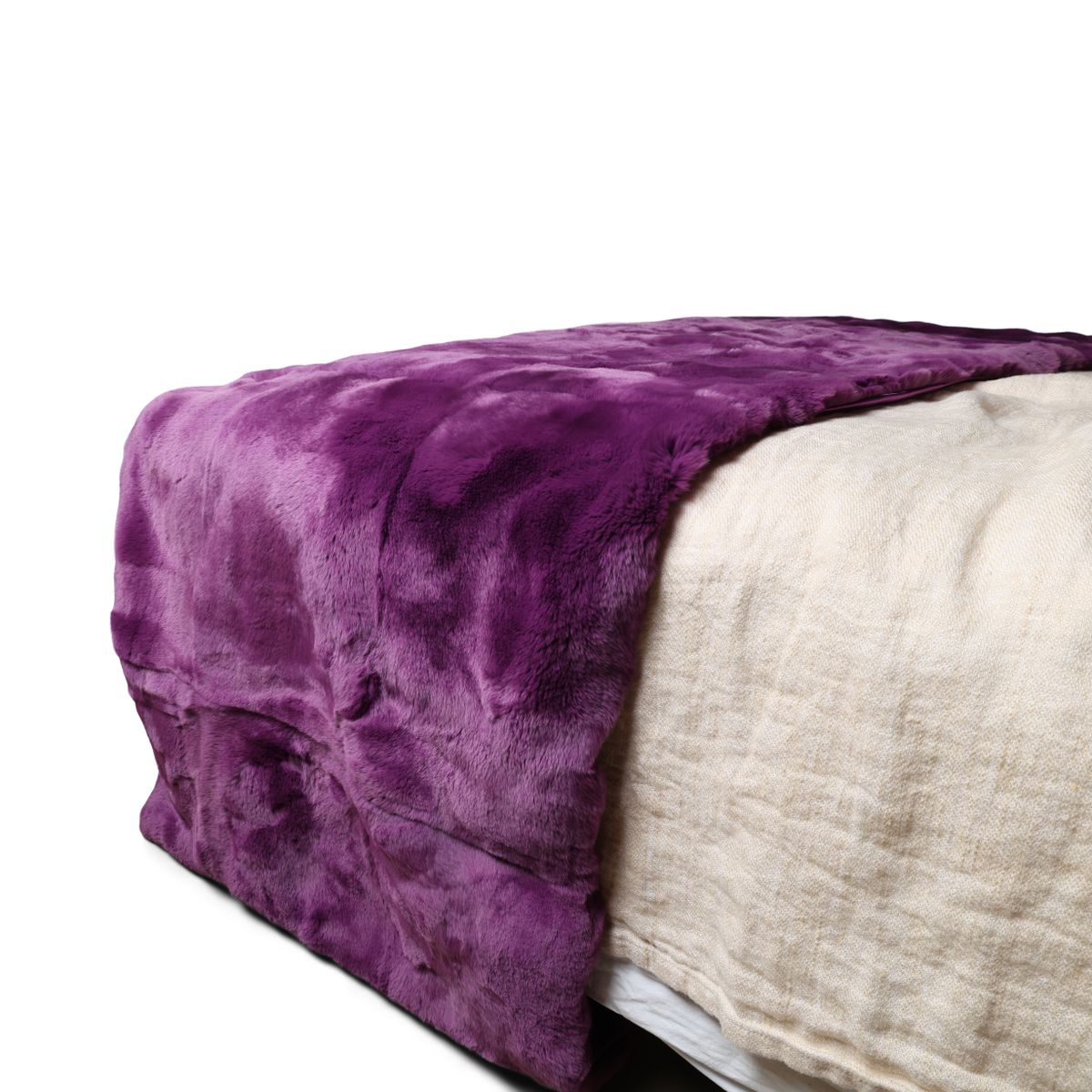 Chemin de Lit Premium | Rex Rabbit | 238x55 cm Pourpre
