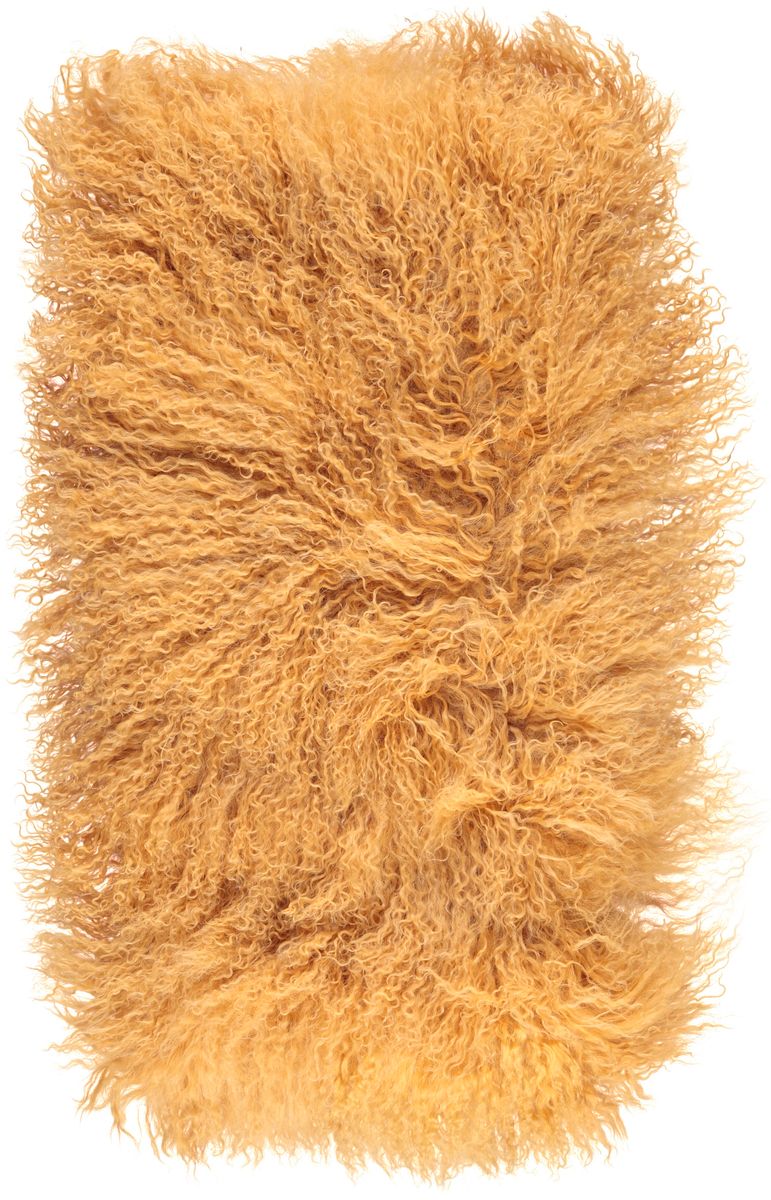 Coussin bouclé Jaune Impérial