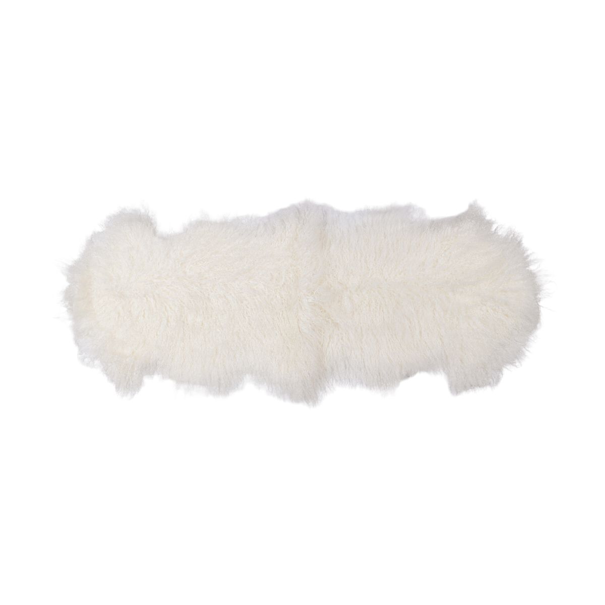 Peau de mouton tibétaine double | 150 × 55 cm Ivoire