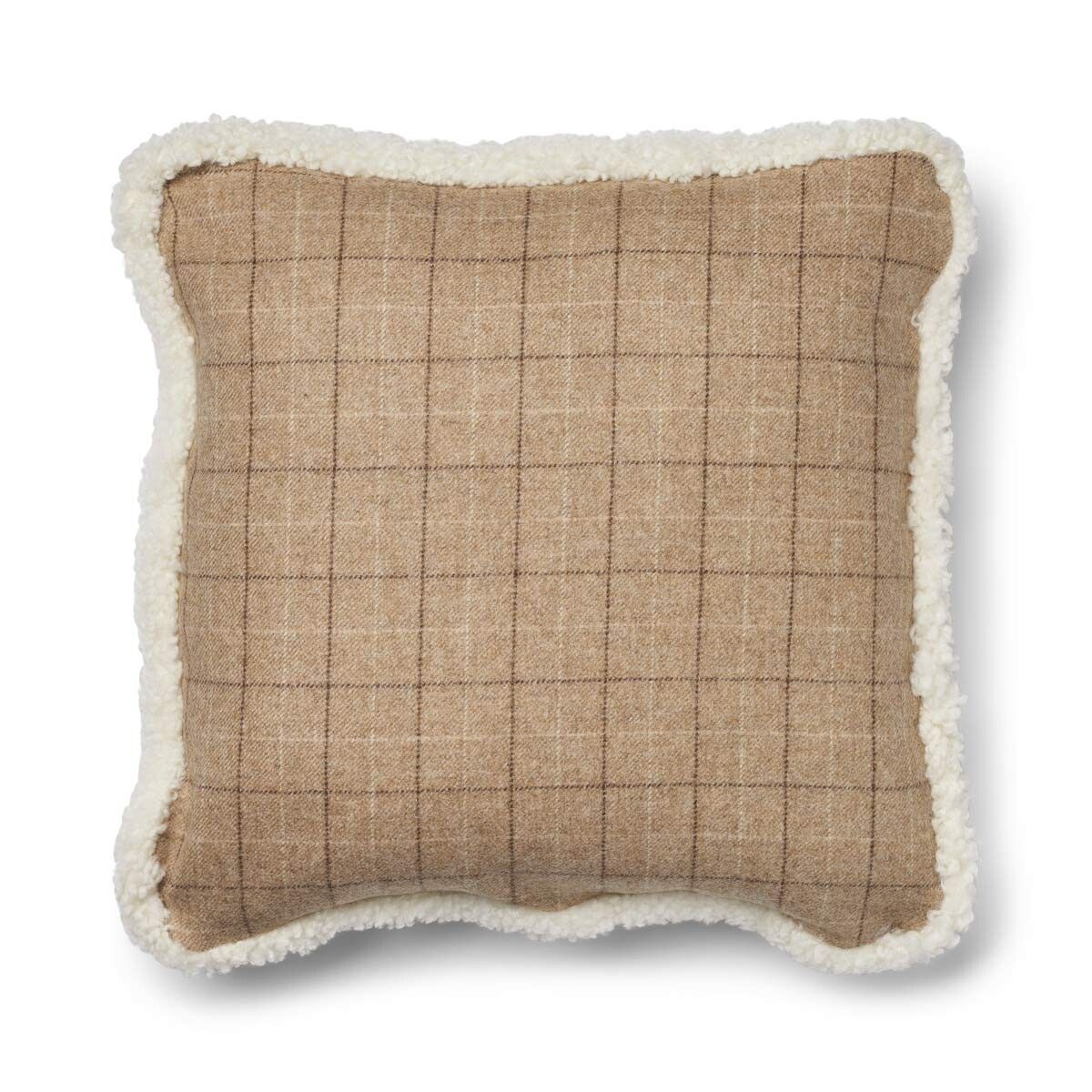 Coussin en laine courte de mouton