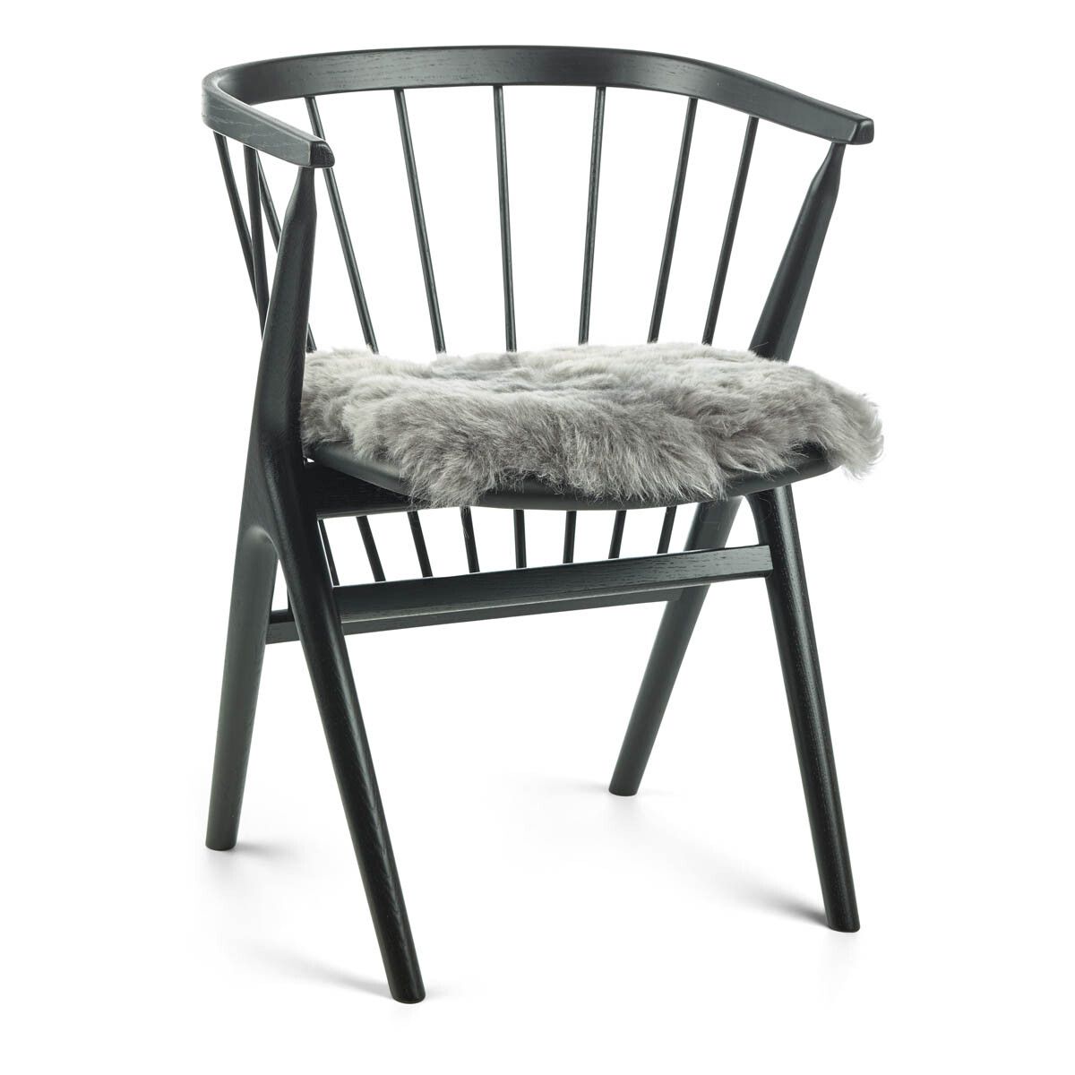 Dessus de siège en peau de mouton à laine courte | 40 × 40 cm Gris Brisa